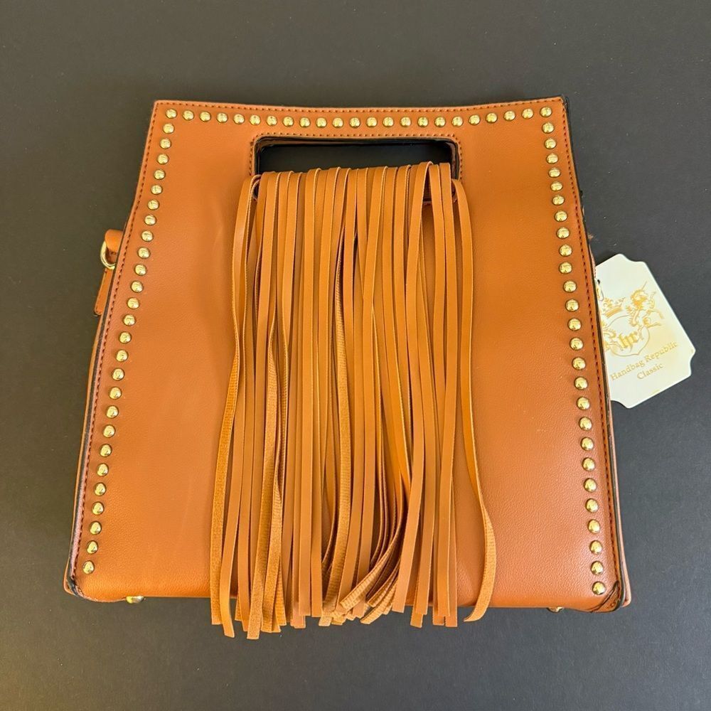 Handbag Republic Vegan Come Hither Tassel Bag— Brown - Picture 6 of 8